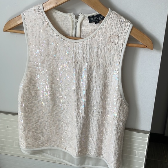 Sequin Cream Cami Topshop - Picture 4 of 4